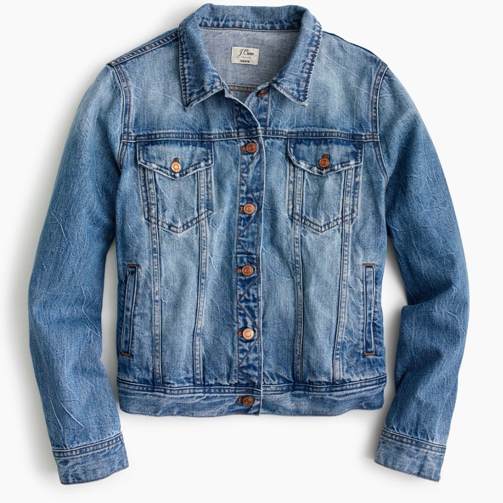 Classic Denim Jacket Distressed Wash H5593 by J. Crew